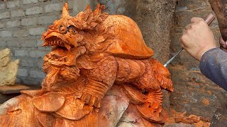 Wood Carving Tutorial Amazing Chainsaw Wood Carving [upl. by Goraud]