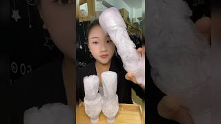 BOTTLE COTTON ICE asmr asmrice bottleice freshicecrunchy cottonice [upl. by Valda96]