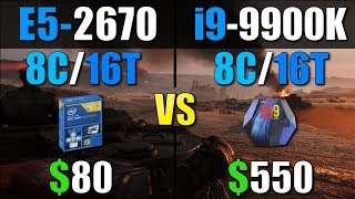 Intel Xeon E5 2670 vs i9 9900K [upl. by Aridnere]