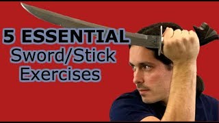 5 ESSENTIAL SwordStick Drills  Kali Filipino Martial Arts [upl. by Dareg918]