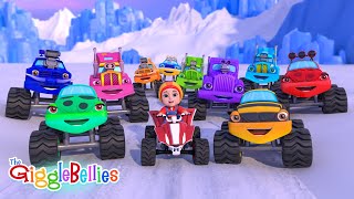 10 Monster Trucks  The Counting Song  Nursery Rhymes  GiggleBellies [upl. by Hausner]