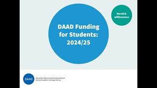 DAAD Funding Opportunities to Study Intern or Research 202425 [upl. by Ilyse]