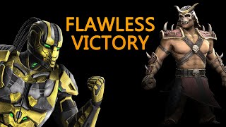 FLAWLESS VICTORY CYRAX VS SHAO KAHN MK9 [upl. by Fritz]