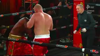 Sergei Kharitonov wins by a round 6 decision victory over Deontay Wilders trainer Malik King Scott [upl. by Acsicnarf]