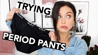 TRYING PERIOD PANTS FOR THE FIRST TIME WUKA REVIEW  KatesBeautyStation [upl. by Porche954]