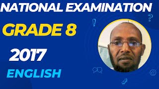 Somaliland National Examination Imtixaanka Afingirisiga ah ee Fasalka 8aad [upl. by Arreyt]