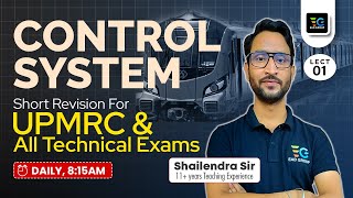 Control System Short Revision for UPMRCJE amp all JE Exam Electronics by Shailendra Sir Lect01 [upl. by Oer]