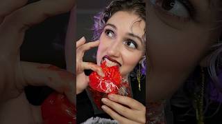 Trying Halloween Gummies 🧟🧠🍽 asmr mukbang asmreating [upl. by Avot]