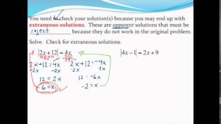 Solving absolute value equations with extraneous solutions [upl. by Thedrick272]