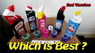 Product Testing Toilet Cleaners V2  Harpic  Domestos  Pink Stuff  Toilet Duck  Supermarket [upl. by Mungo459]