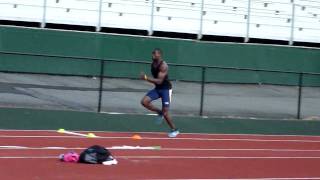 Samyr Laine  Triple Jump Training Short Approach Jump 061710 [upl. by Nnylimaj]