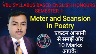 Scansion in Poetry  VBU ENG HONS  Semester  l [upl. by Amling]