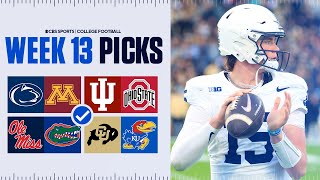 Picks for EVERY Top 25 game in College Football Full Week 13 Predictions [upl. by Spears]