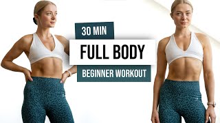 30 MIN FULL BODY HIIT Workout For Beginners  No Equipment No Repeat Home Workout [upl. by Blythe338]