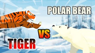 Tiger vs Polar Bear  Apex Predator Tournament S1  Animal Animation [upl. by Ssirk]