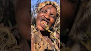 Hadzabe tribe dont Joke with food 😲😂😋 See how he enjoys his favorite Soup 😋🍲hadzabetribe food [upl. by Basilius]