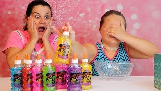 3 Colors of Glue SLIME CHALLENGE [upl. by Anyat964]