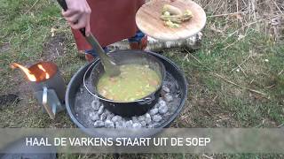 Outdoor Food  Dutch Oven Erwtensoep [upl. by Ardeen664]