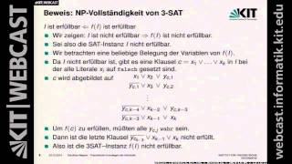 13 NPVollständigkeit Das Problem 3SAT Das Problem COLOR Polynomialität der Reduktion [upl. by Ping]