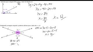 Exercícios Sobre Ângulo Reto e Opostos Pelo Vértice [upl. by Vinia]