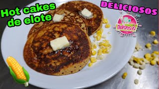 HOT CAKES DE ELOTE CON AVENA DELICIOSOS  HECHOS EN LICUADORA [upl. by Taffy]