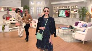 Isaac Mizrahi Live Bridgehampton Leather Zip Top Crossbody Bag with Shawn Killinger [upl. by Odawa]