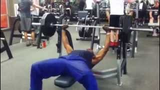 Bench Press  225 lbs for 5 Reps LA Fitness MI [upl. by Oeramed493]