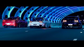 Midnight Run R34 GTR FD RX7 Evo and more  Zhiyun Crane 3 Lab  4K [upl. by Eidoc]