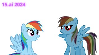 MLP Rainbow DashExe interacts with Rainbow Dash 15ai 2024 [upl. by Eek479]