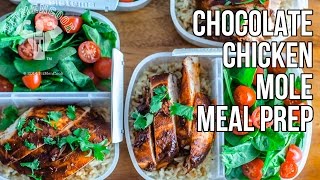 Healthy Chocolate Chicken Mole Bodybuilding Meal Prep Hack  Pollo con Mole Mexicano [upl. by Gnim]