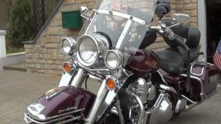 Harley Davidson Road King  Exhaustmufflers sound Supertrapp [upl. by Anikahs]