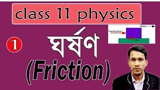 ঘর্ষণ পর্ব ১  Friction part 1  class 11 physics in bengali  wbchse wisechapter 2Friction force [upl. by Laeynad]