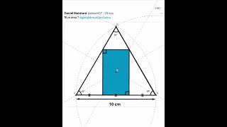 Rectangle dans triangle isocèle puzzle du 29 novembre justeuneregleetuncompas geogebra [upl. by Pfeifer]