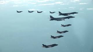 US Seoul stage joint air exercise as Korea tensions rise [upl. by Eelannej693]