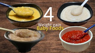 4 Baby foods Weightgain Food For 612 month BabiesDal Rice Apple BananaApple BeetrootPomogranate [upl. by Nhepets]