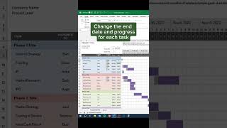 GANTT TEMPLATE IN EXCEL [upl. by Reta]