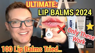 Testing 100 Lips Balms  BEST LIP BALMS 2024 [upl. by Fausta]