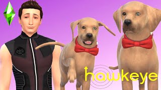 Lucky The Pizza Dog Marvels Hawkeye  Create a Sim I Sims 4 [upl. by Amaryllis]