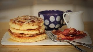 Cinnamon Roll Pancakes  Just Add Sugar [upl. by Yelkrab]