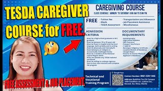 ✔️CAREGIVING Course TESDA Accredited❤️NO TUITION FEE😮FREE Transportation amp allowance😮HOW TO ENROLL [upl. by Barty725]