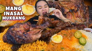 MANG INASAL MUKBANG Palabok Chicken Inasal Pork Bbq on stick MUKBANG PINOY MUKBANG [upl. by Dlnaod]