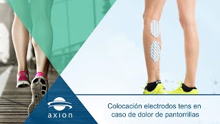 Colocación electrodos TENS para dolor de pantorrillas  Electroestimulación TENS terapia del dolor [upl. by Nonnair]