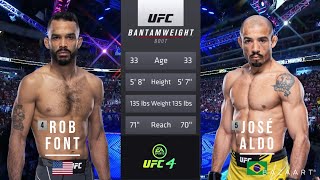 ROB FONT VS JOSE ALDO FULL FIGHT UFC FIGHT NIGHT [upl. by Annice]