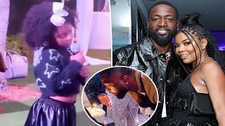 Gabrielle Union and Dwyane Wades daughter Kaavia 5 sweetly sings Happy Birthday [upl. by Zul371]