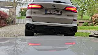 BMW F95 X5M quad tip exhaust retrofit to 2020 G05 X5M50i [upl. by Aenyl]