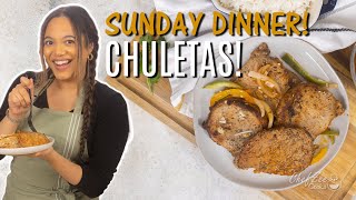 Chuletas Guisadas Dominicanas  Cook Sunday Dinner with Me  Stewed Pork Chops  Chef Zee Cooks [upl. by Rivy]