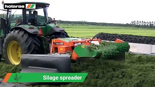 Holaras Kuilverdeler  Silagespreader  Siloverteiler VIKING with spreader roller VDW [upl. by Ateloj90]