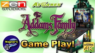 The Addams Family AtGames Legends Pinball 4KP PRODUCTION Game Play [upl. by Aikym943]