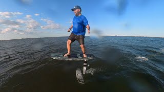 Downwind prone foiling with FoilDrive  Brooklyn New York [upl. by Rostand]