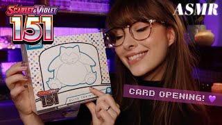 ASMR ❤️ Pokemon 151 Snorlax ETB Opening Whispers Card Tapping amp TCG Pack Crinkles [upl. by Alodi]